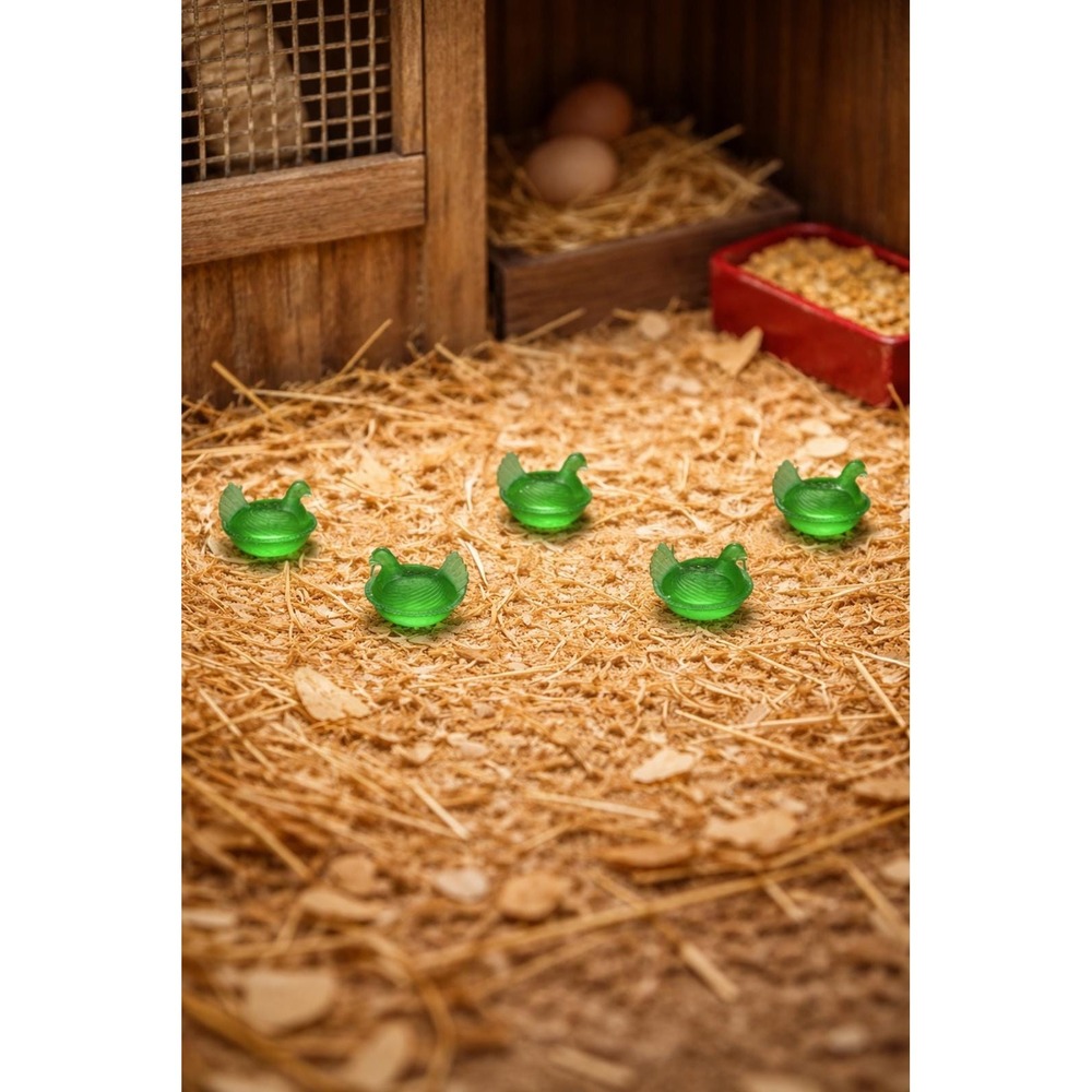 5 x Resin Dollhouse Hen On‎ Nest HON Dish Micro Mini 1:24 Farmhouse Kitchen